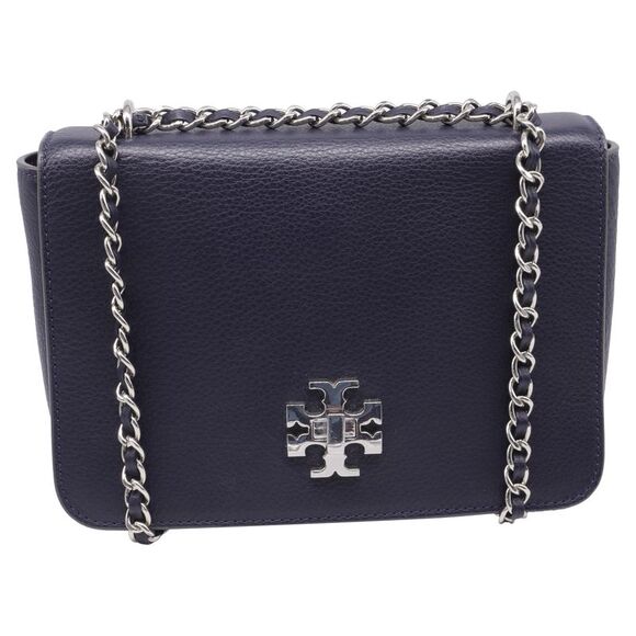 Tory Burch Handbags - Tory Burch Mercer Shoulder Bag in Navy Blue Leather